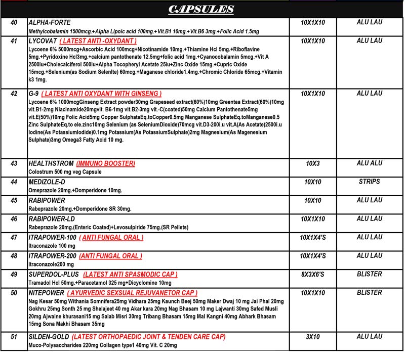 MEDIPOWER PRODUCT LIST 3